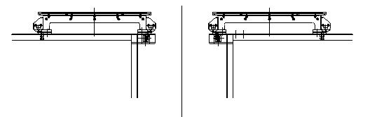 通過滑板支撐與機架中部之間的墊片調節(jié)